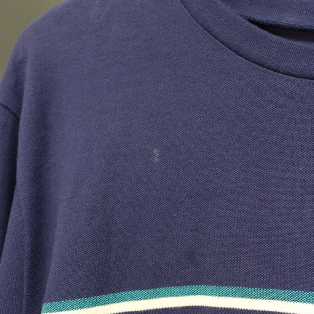 ~Used! Men's Supreme Shadow Stripe L/S Top "Navy" Size XL Hype Streetwear - Picture 4 of 5